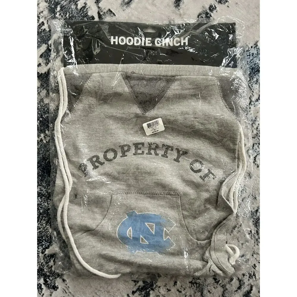 Property Of UNC‎ Chapel Hill Gray Hoodie Cinch Bag NWT